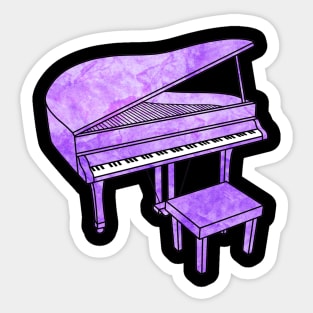 Purple Piano Sticker